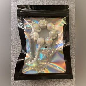 WHITE DINO phone/key or bag charms